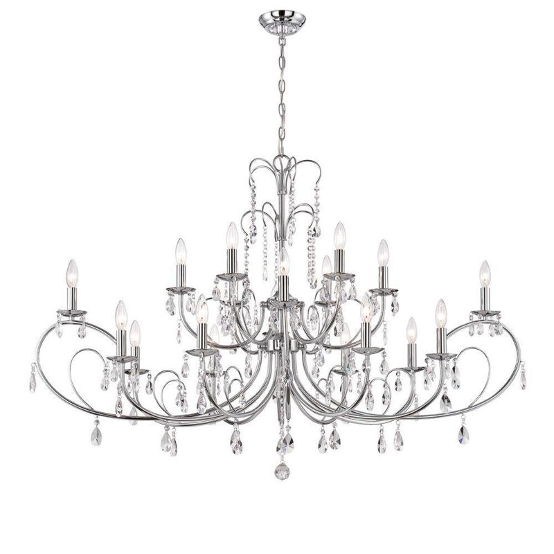 Borroff 18 - Light Steel Dimmable Empire Chandelier