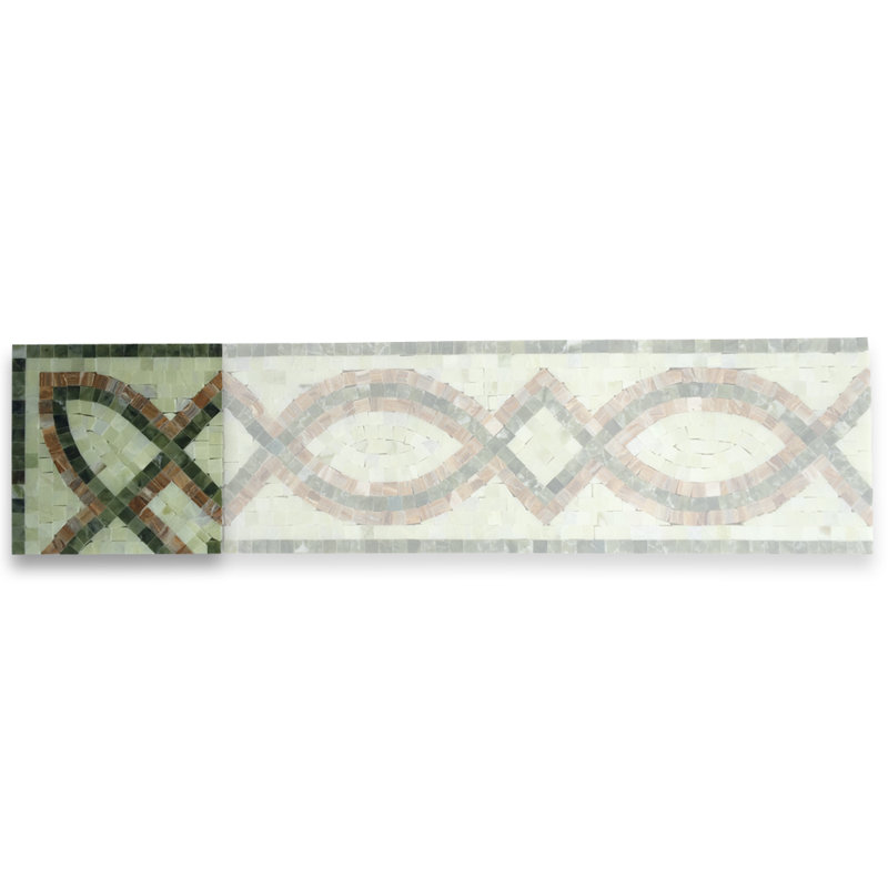 Carreau de mosaïque de marbre et de plancher 5,9 po x 5,9 po Chandelier Emperador