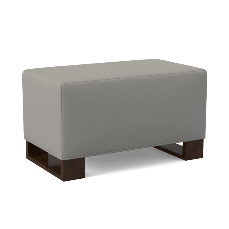Buttress Ottoman, American Walnut, Fizz Ivory 100% Polyester
