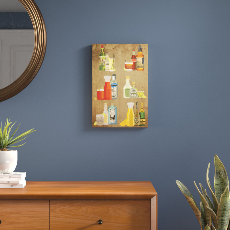 Classic Cocktail, impression sur toile tendue, H 12 po x l 8 po x P 0,75 po, Pas de tapis, Toile tendue