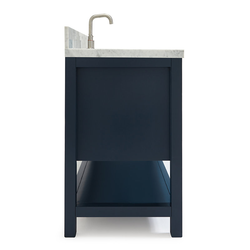 Bayhill 61" W Single Bathroom Vanity Set, Navy, 61"