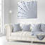 Mosaïque de carrés bleus - coussin imprimé abstrait-29603993-29603989