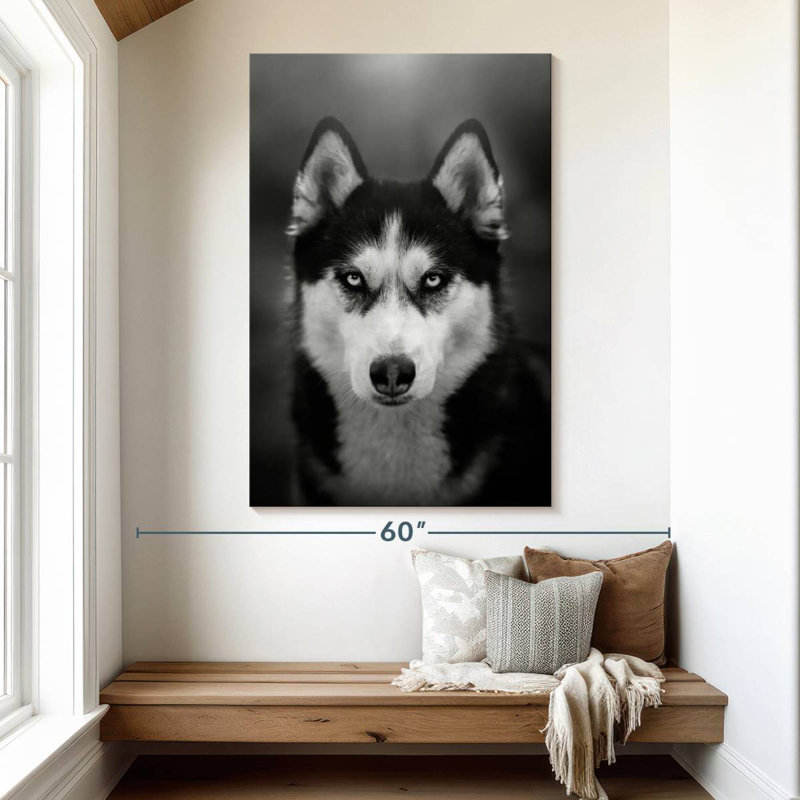 Brampt Serious Siberian Husky, 51" H x 34" W