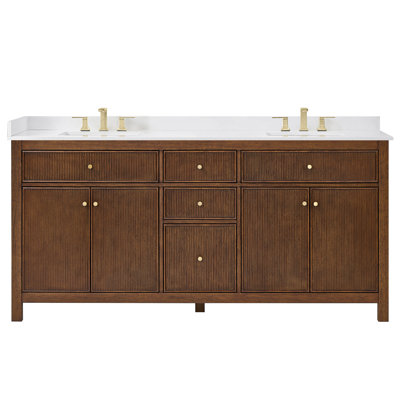 Pendry 72" Freestanding Double Bathroom Vanity with Top