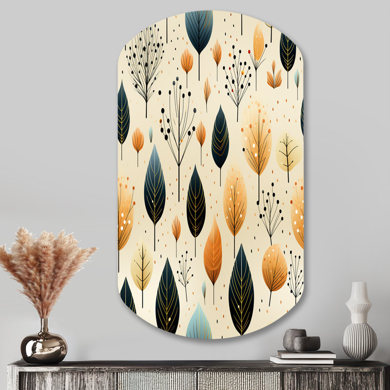 Verrill - Plantes cylindriques asymétriques, art mural en métal, H 43 po x l 23 po