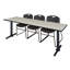 Neyland Cain T-Base training table and 2 Zeng stackable chairs-32520318-32520310-32520314