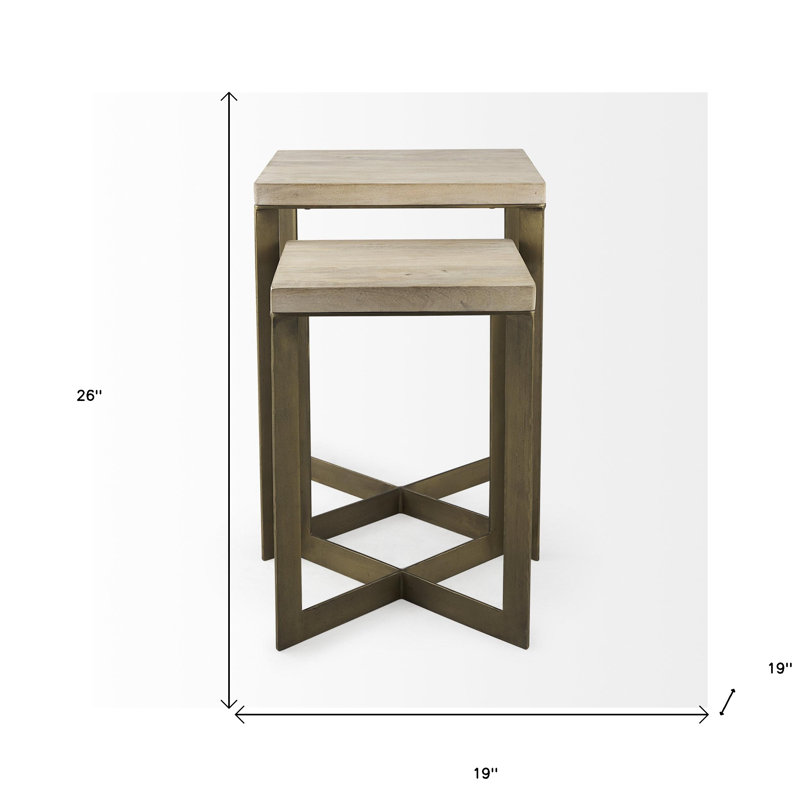 Ensemble de deux tables gigognes Waconia