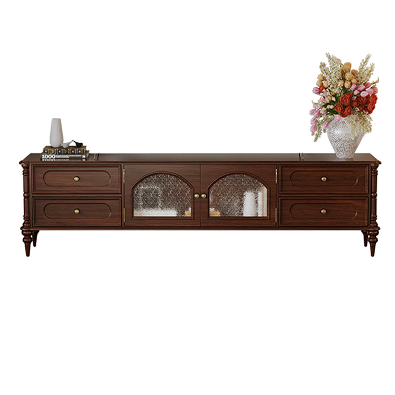French Style Solid Wood TV Stand, 21.26"H x 78.74"L x 15.75"W