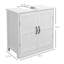 Commode blanche pour lavabo de salle de bain avec tablette réglable pour une utilisation pratique, couleur, maximise l'espace