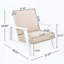 Fauteuil club d'extérieur en bois d'acacia avec coussin beige (structure blanche, ensemble de 2)-511848844
