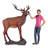Grand-Scale Red Deer Buck Statue with Base