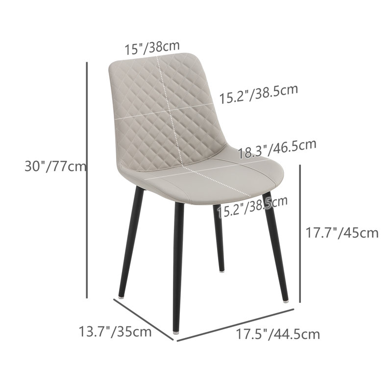 Dining Chairs Mid Century Modern Dining Room Chair, 6, Beige