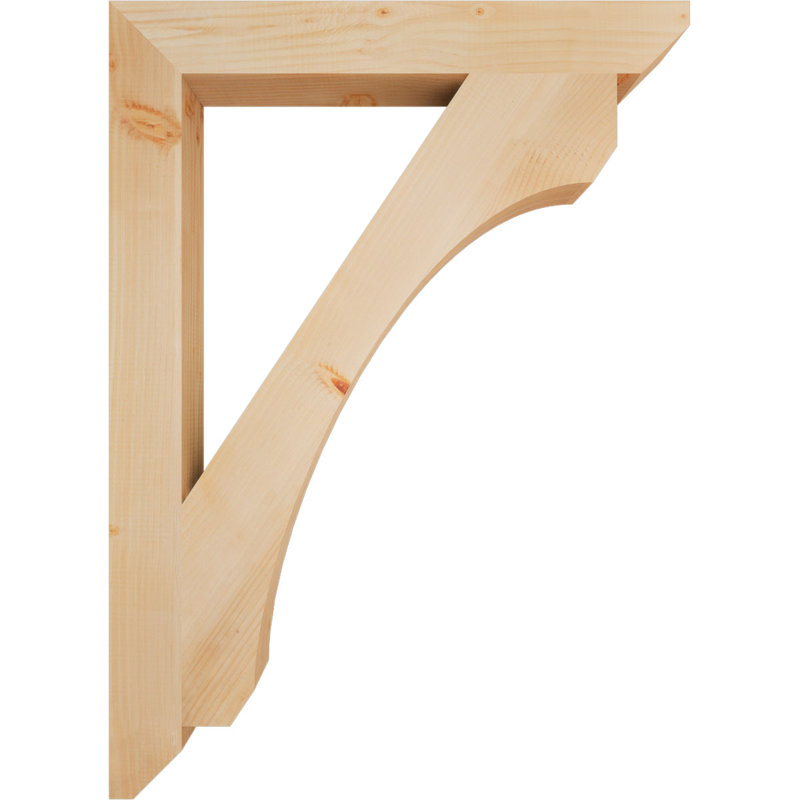 Support en bois / corbeau, Douglas (lisse), H 44 po x l 3,5 po x P 32 po