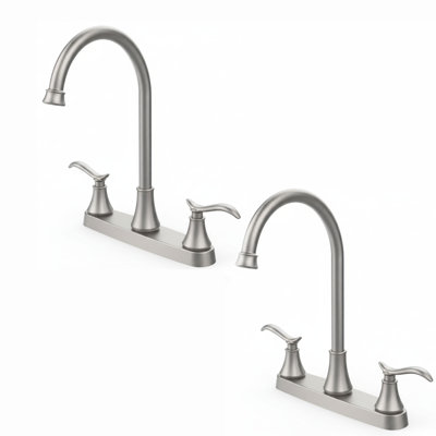 Two-Handle Gooseneck Kitchen Faucet(Set of 2)