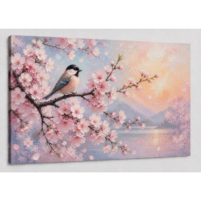 Impression sur toile 24 x 36 pouces, grande impression de toile de cerisier, art mural et peinture florale pour salon, printemps, nature