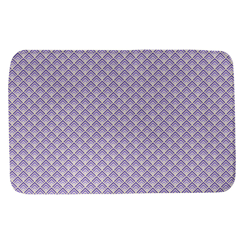 Tapis pour salle de bain dégradé Avicia, l 21 po x L 34 po, Mauve