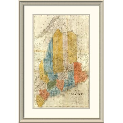 Map of Maine, 1843' Framed Print -  East Urban Home, EASN4001 39507030