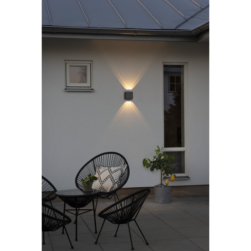 Chieri Integrated LED Outdoor Flush Mount, Anthracite