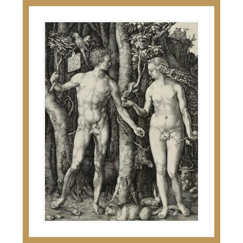 «Adam and Eve» par Albrecht Dürer, impression giclée sur cadre, H 41,26 po x l 33,5 po