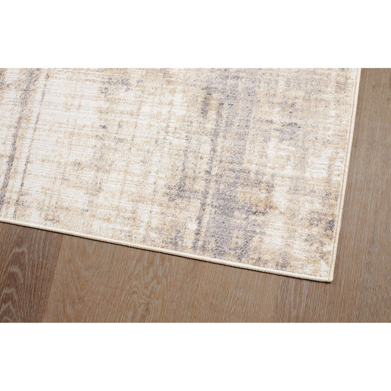 Khamchand Collection Powerloom - Modern Neutral, Rectangle 6'7'' x 9'2''