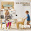 AIYAPLAY 5 Piece Kids Table and Chairs Set Toddler Ages 3-8 Multicoloured