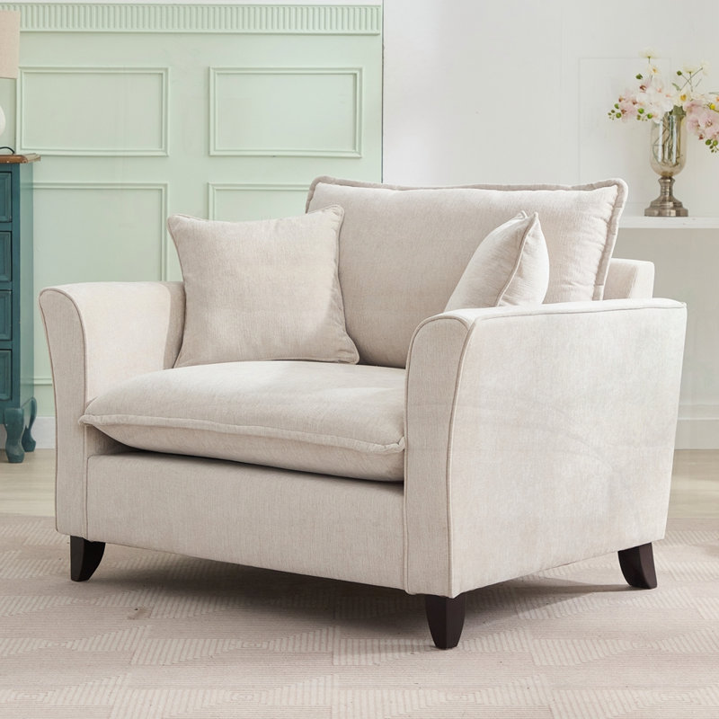 Très grand fauteuil confortable et demi avec oreiller