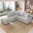 Nikolas Pull Out Sleeper Sectional Sofa with Movable Ottoman-1026047157