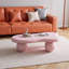 Table basse de 40 pouces en forme de nuage, table basse basse avec 3 pieds sphériques pour le salon, rose-980779943-980779942-980779937