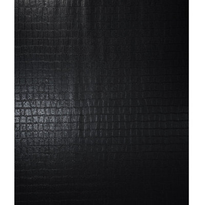 Disbrow Crocodile Modern Animal faux skin black alligator leather wallpaper 3D