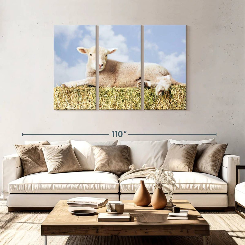 Young Sheep, 48" H x 74" W