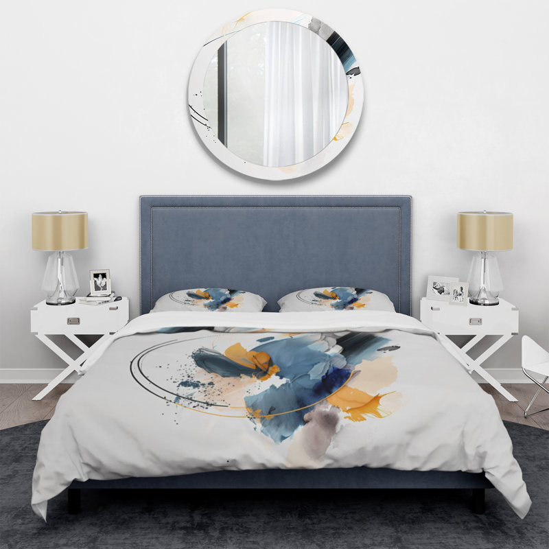 Ensemble de housse de couette Abstract Shapes Modern Artwork II BeddingMicrofiber / Polyester