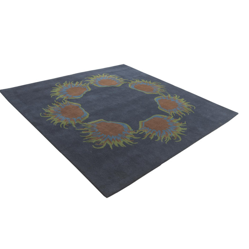 Tapis carré bleu marine Palombo