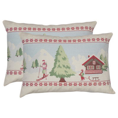 Cotton Reversible Throw Pillow