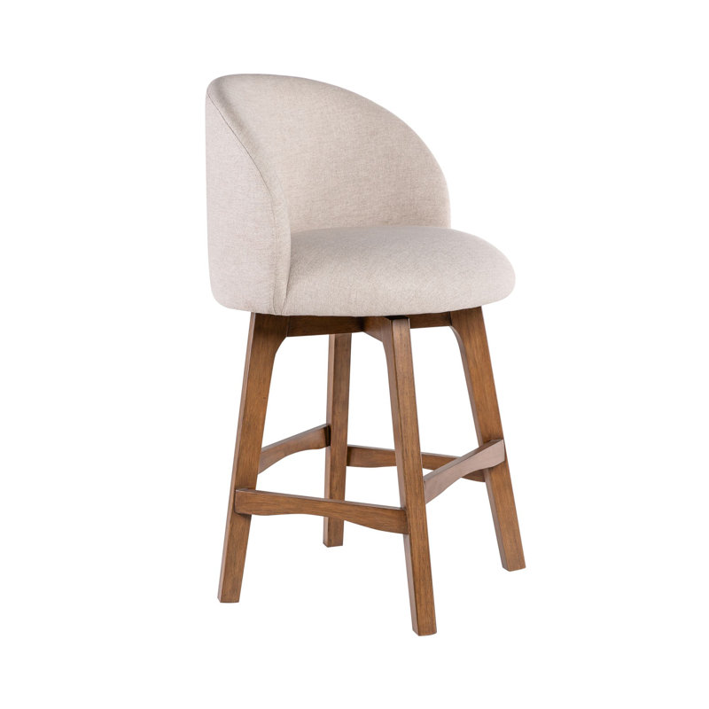 Garet Swivel - Rustic Natural Finish, Counter Stool (24" Seat Height)