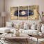 Ensemble de 3 tableaux sur toile représentant une carte de la galaxie et des constellations-288204361