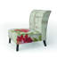 Fauteuil de chambre rembourré en velours rouge