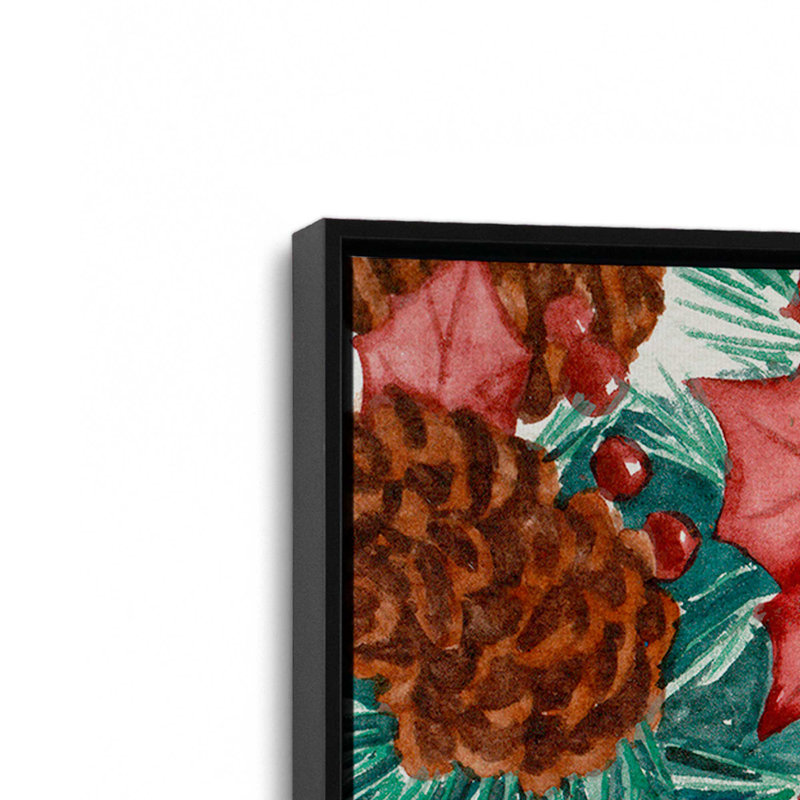 Reproduction d'art «Yuletide Harmony I» par Melissa Wang, H 40 po x l 30 po, Noir