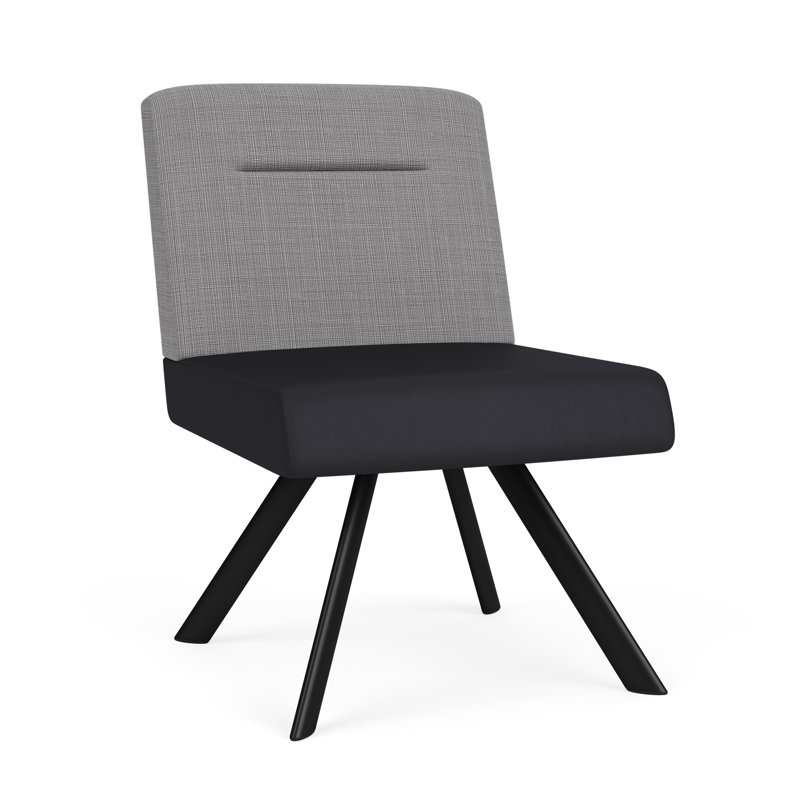 Fauteuil d'invité Willow, Noir, Gris Chambray / noir Patriot Plus