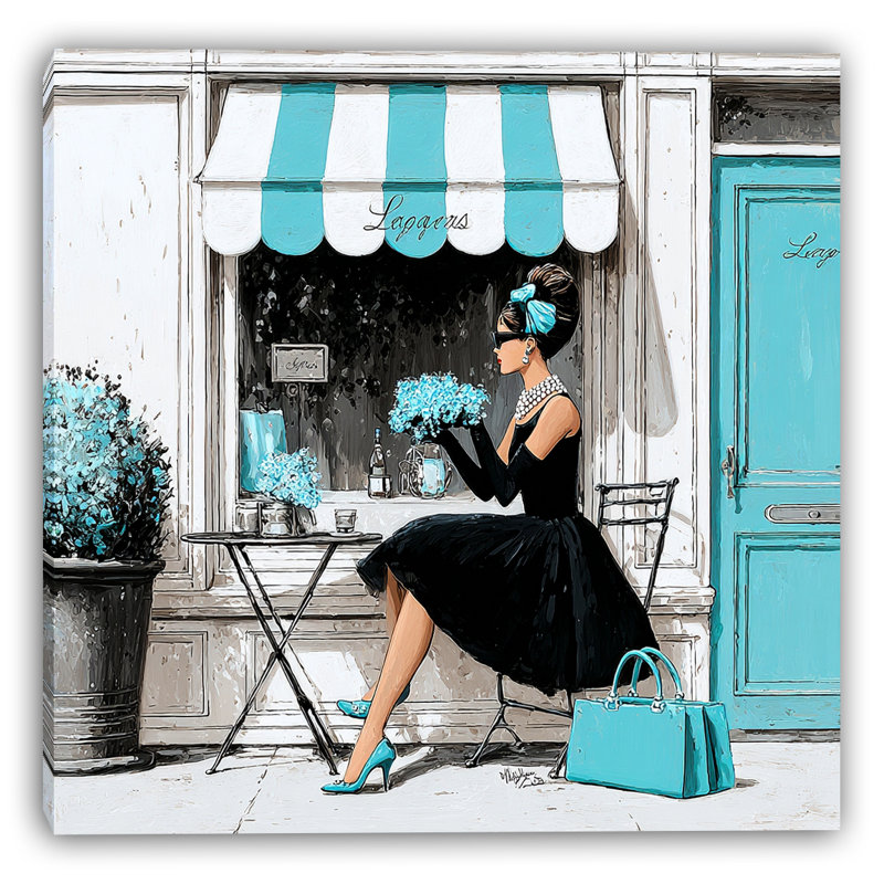 Teal Serenity Wrapped Canvas Wall Art