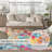 Abstract Machine Washable Rug with Rubber Backing for Living Room Modern Non-Slip Dining Room Rug Easy-Cleaning Colorful Floor Carpet for Bedroom Hallway Kitchen-1066701495