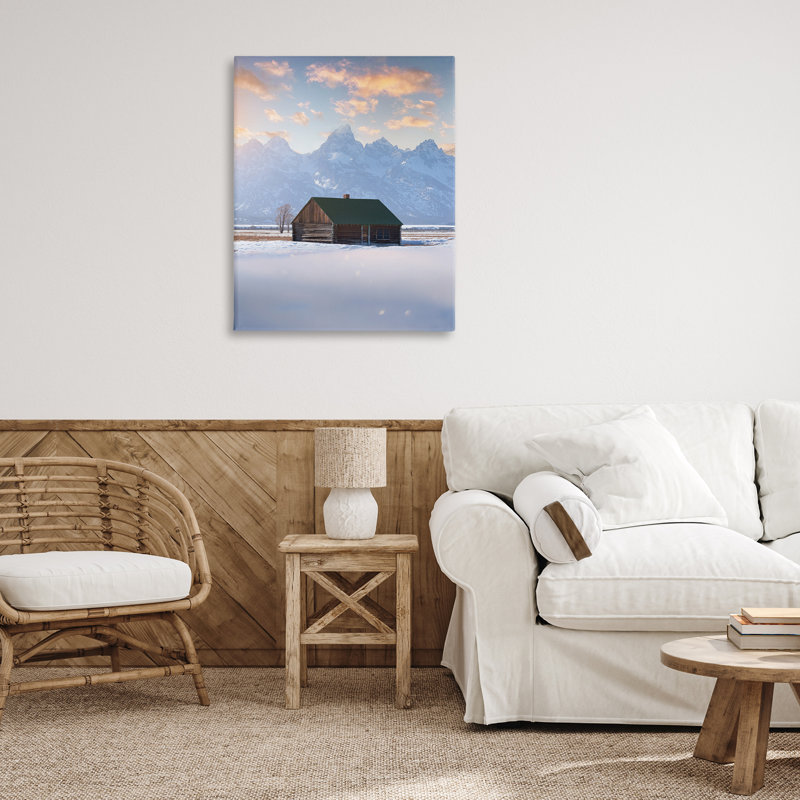«Cabin In The Snowy Tetons», conception de Jared Kreiss, H 40 po x l 30 po