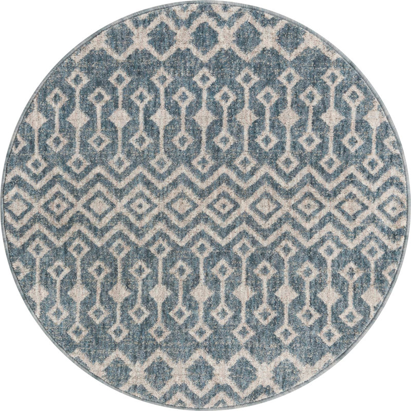 Abstract Indoor Rug, Round 3'3"