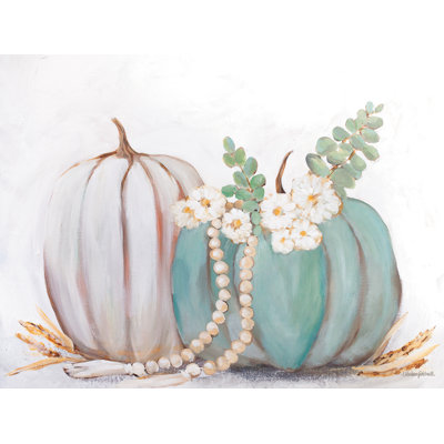 «Farmhouse Pumpkin Arrangement on Canvas» par Mackenzie Kissell, reproduction