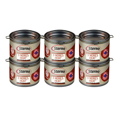 Sterno Smores Heat Ethanol Fuel Can  Ethanol Gel Cans with 45Minute Burn Time Chafing Dish Fuel Cans  Gel Fuel Cans for Fire Bowl  Fuel Cans for