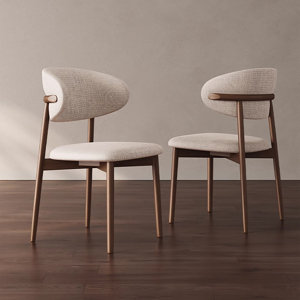 Niell Mid-Century Ash Dining Chair, Solid Wood Legs