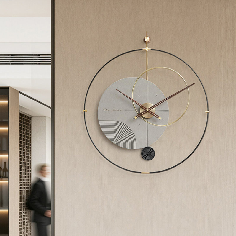 Horloges murales rondes grises, Grey