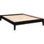 Très grand lit avec finition cappuccino, style transitionnel, structure en pin et bois franc asiatique, ensemble de lattes inclus, plateforme en cappuccino, trait, construction,-1684151892