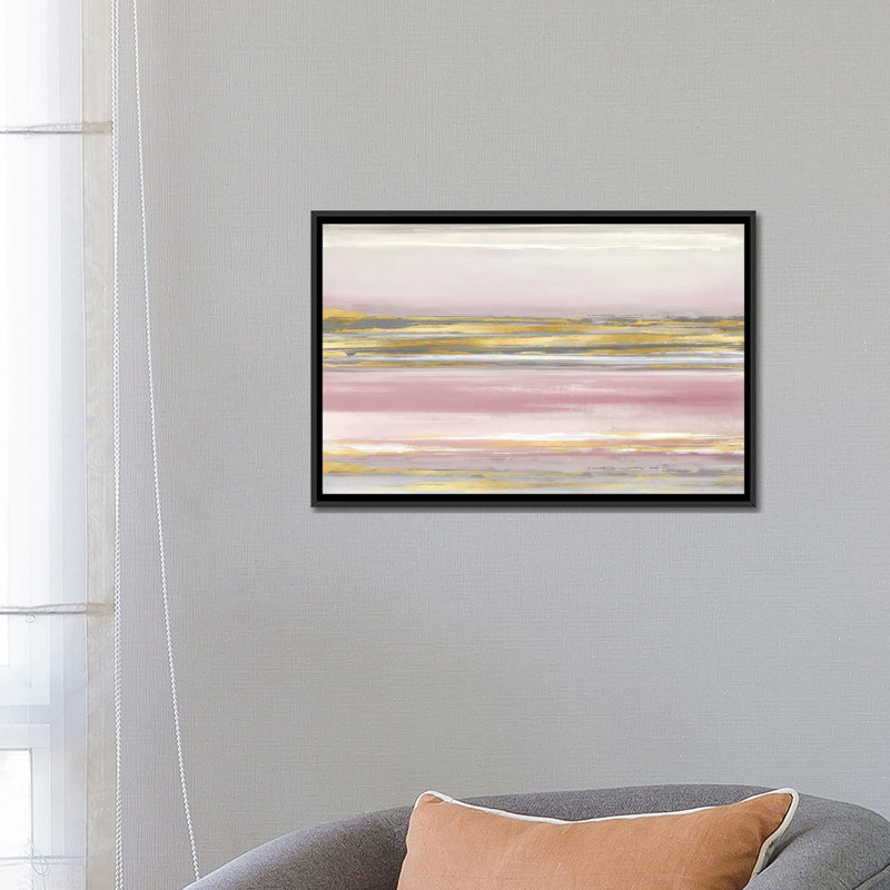 «Subtle Reflections With Blush», impression sur toile tendue, H 18 po x l 26 po x P 1,5 po, Toile avec cadre noir
