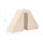 Elegant Travertine Stone Triangle Bookends, Tan Color, Perfect for Home Decor and Organization, Set