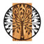 Élégant accessoire mural décoratif en bois, noir et noyer, 22,0 po x 22,8 po | Cadre 100% métal (épaisseur: 0,05 pouce), envers 100% bois (épaisseur: 1,2 pouce) | Parfait pour la décoration intérieure et les espaces modernes